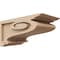 Ekena Millwork 6"W x 12"D x 6"H Wide Scroll Rough Cedar Woodgrain TimberThane Corbel, Primed Tan CORUR06X12X06SCRRCPR - alternate 1